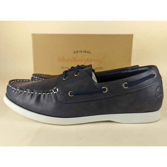 Weatherproof Vintage Benny Boat Shoes Mens 13M Navy Blue Lace Up Shoes NWB main image 7
